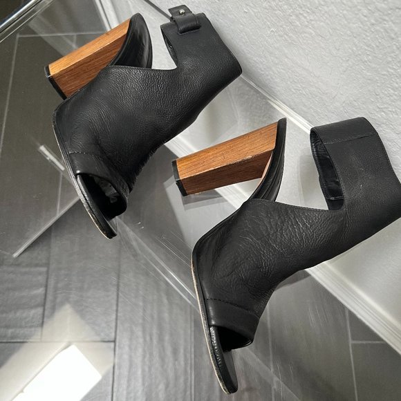 Vince Addie Open-toe Bootie Block Heel Sandals Black - Picture 5 of 14